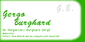 gergo burghard business card